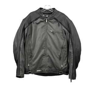 Power Trip Motorcycle Jacket Men's XL Padded Racer Biker 90's Sport Performance